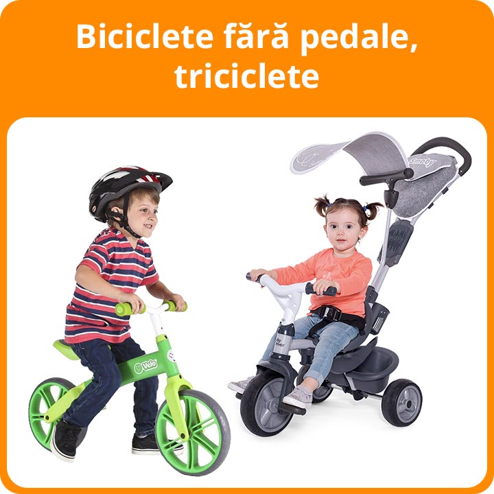 Biciclete fără pedale, triciclete