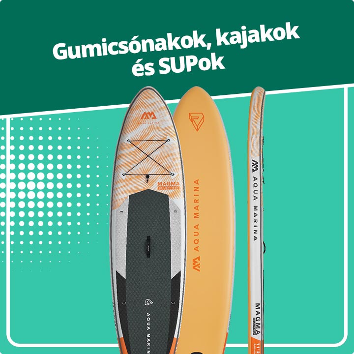 Gumicsónakok, kajakok és SUPok
