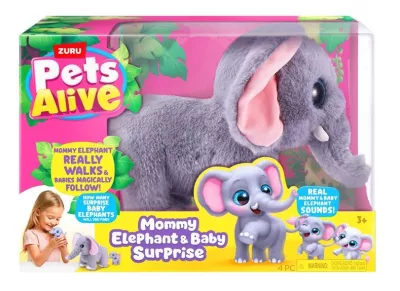 Pets Alive Elefánt mama meglepetés kicsinyekkel
