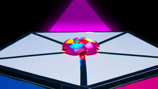 A colorful flower on a white surface<br /> 
<br /> 
AI-generated content may be incorrect.