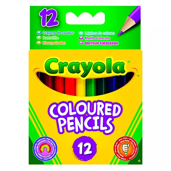 Crayola: 12 buc. creioane colorate lungime medie
