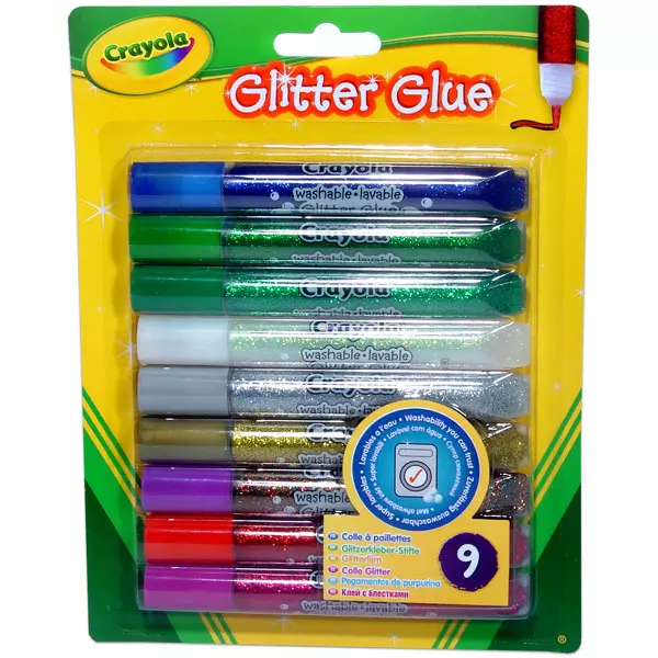 Crayola: Lemosható csillámos ragasztó - 9 db