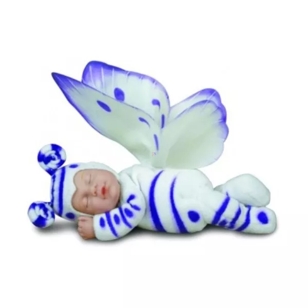 Anne Geddes lila-fehér pillangó 23 cm-es baba