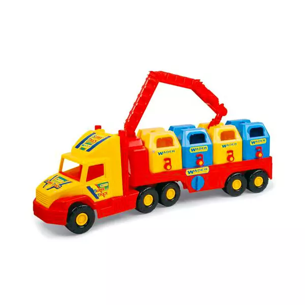 Wader: Super Truck camion cu containere de gunoi - 80 cm, diferite culori