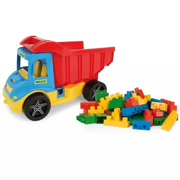 Wader: Multi Truck dömper építőkockákkal, 38 cm - 17 db-os