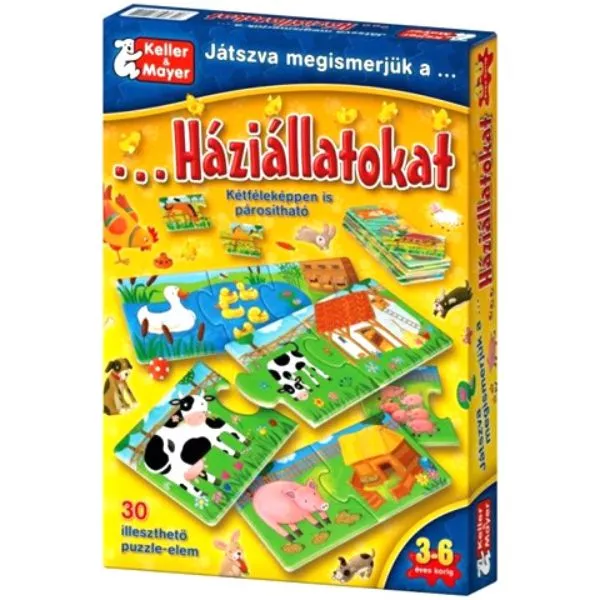 Prin joc, cunoaștem animalele domestice - joc educativ în lb. maghiară