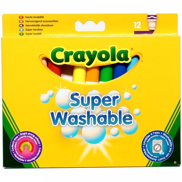 Crayola: 12 db vastag lemosható filctoll