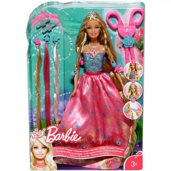 Barbie: Hercegnő Barbie cserélhető tincsekkel