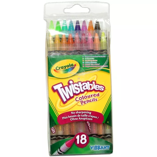 Crayola: 18 db csavarható végű színesceruza