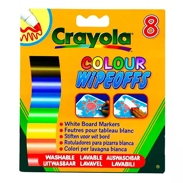 Crayola: 8 buc markere lavabile pentru tablă albă