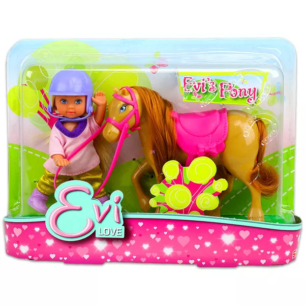 Évi baba zsokéruhában - világosbarna lóval