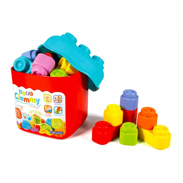 Clemmy My Soft World - Set cuburi de construcţii în cutie roşie 20 buc.