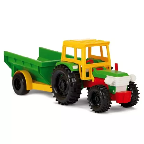 Wader: Traktor billenő utánfutóval 39 cm