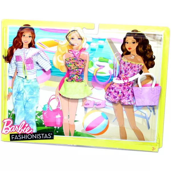 Barbie: Fashionistas modne obleke - rumeni komplet