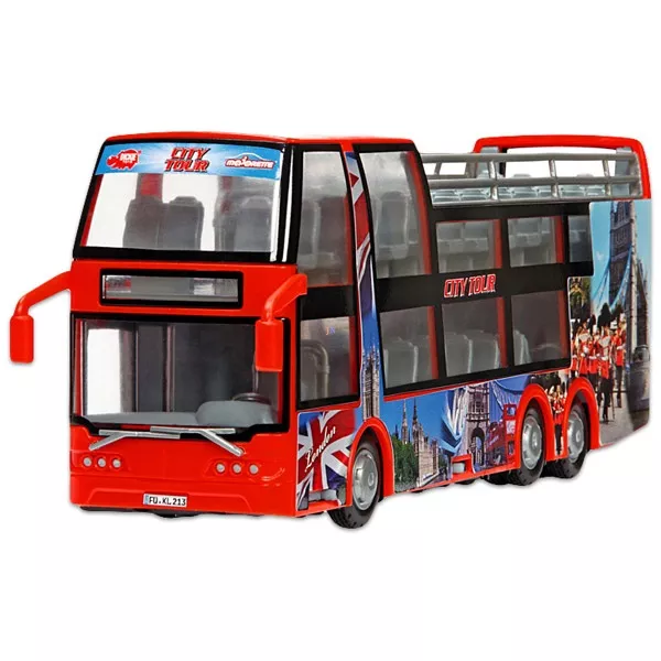 Turista busz - 29 cm, piros