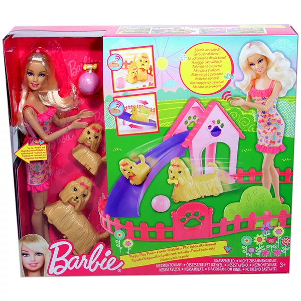 Barbie: Tapsolós Kutyusmóka játszótér szett