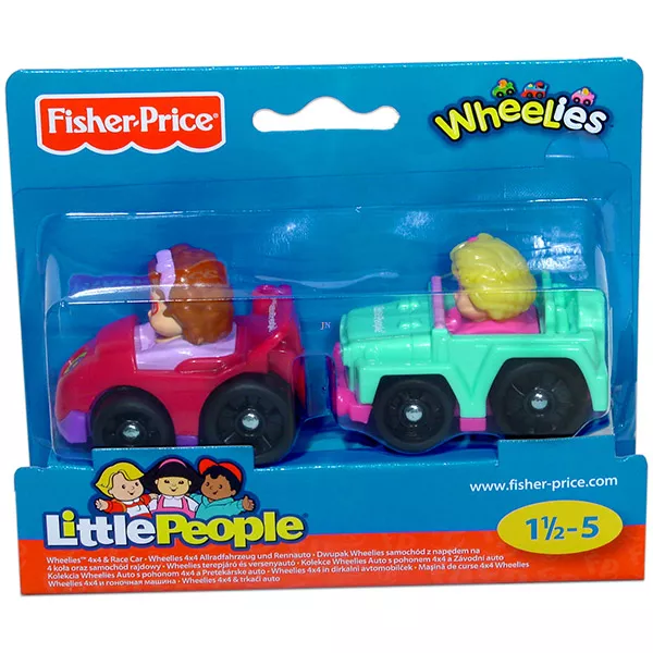 Little People autópajtások 2 db-os készlet - versenyautó és terepjáró