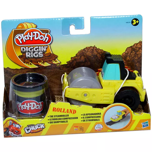 Play-Doh gyurmás munkagépek - sárga úthenger