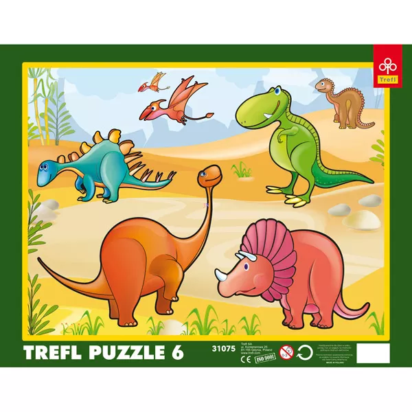 Dinoszauruszok 6 db-os puzzle