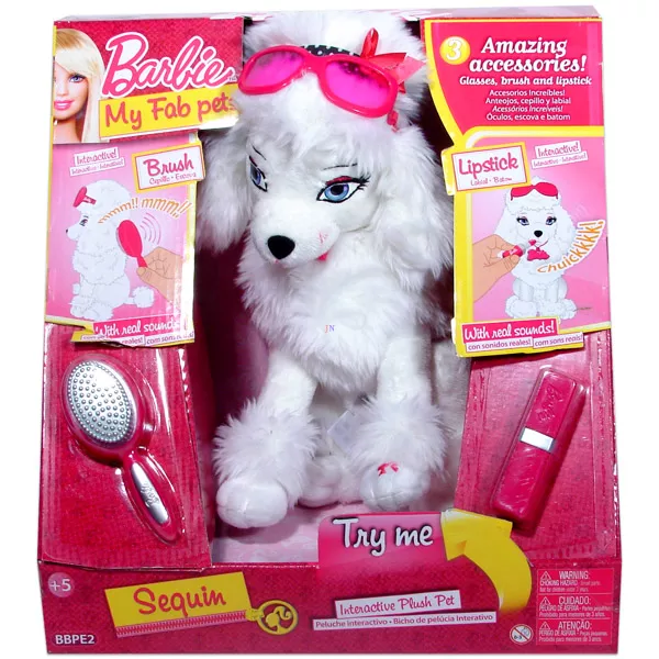 Barbie: Sequin interaktív plüss uszkár kutyus