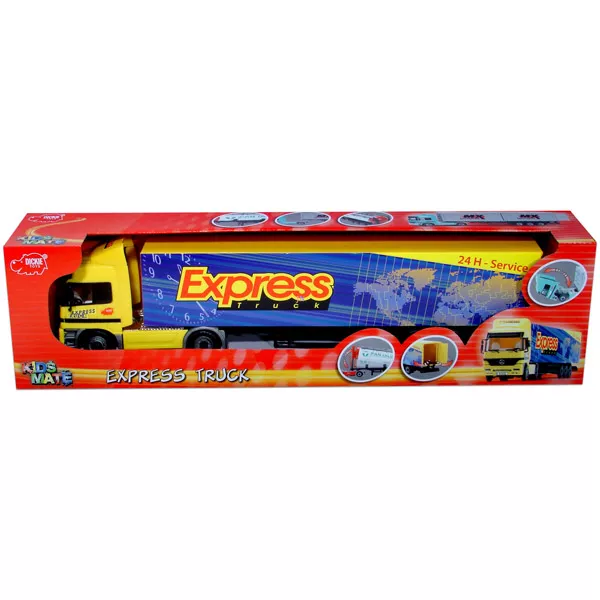 Express kamion - 37 cm, kék-sárga