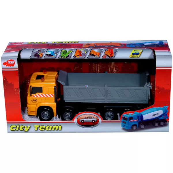 City Team narancssárga platós autó - 20 cm