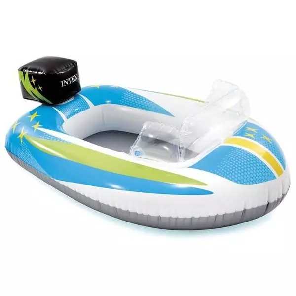Barca gonflabilă pentru copii - mașină de curse albastră