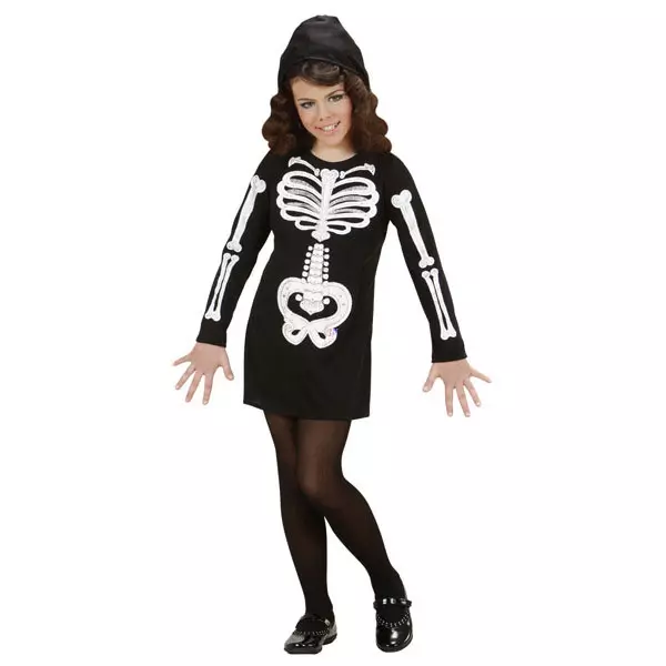 Costum Fată schelet strălucitor - mărime 128 cm