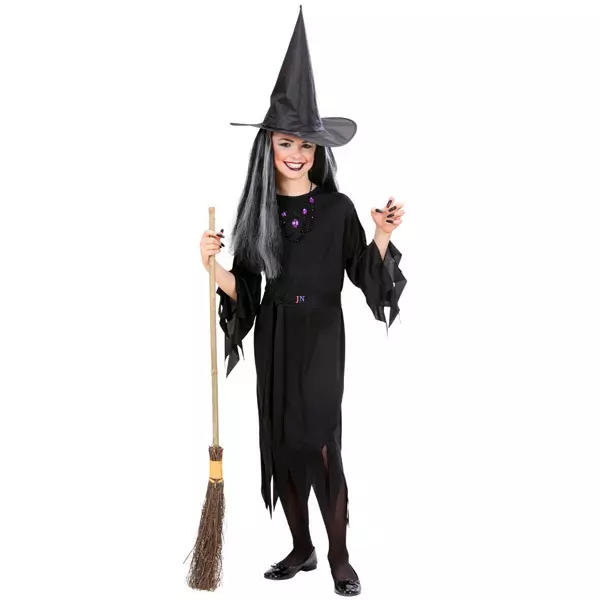 Costum Vrăjitoare negru - mărime 128 cm