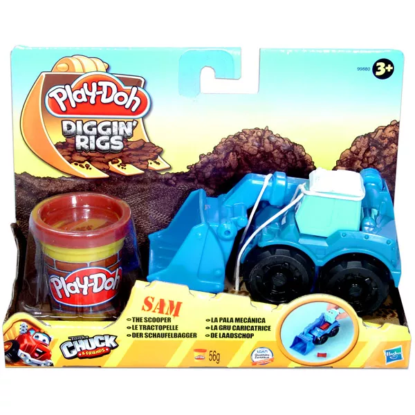 Play-Doh gyurmás munkagépek - kék markoló