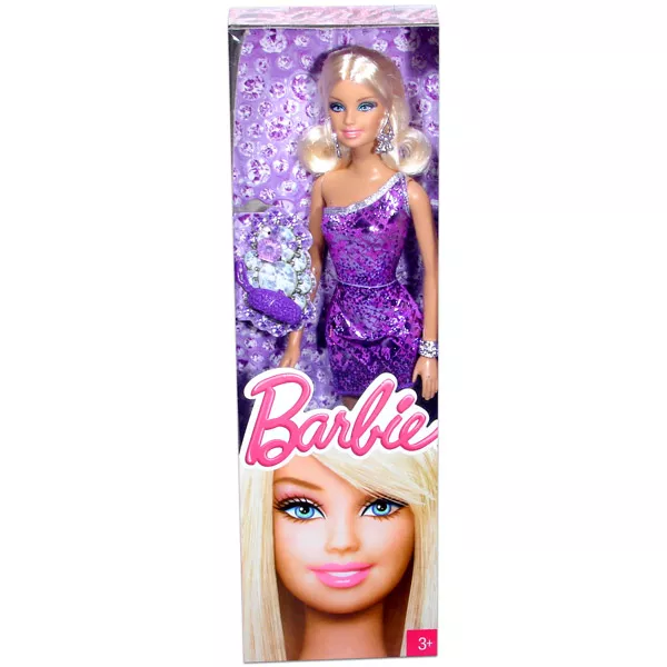 Barbie: Bulizós Barbie lila csillogó ruhában
