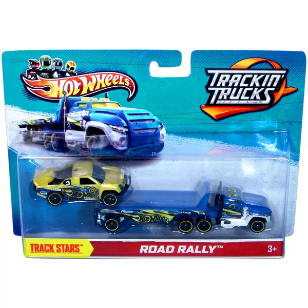 Hot Wheels: Road Rally kék autószállító kamion