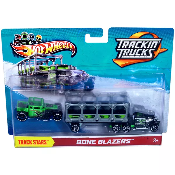 Hot Wheels: Bone Blazers fekete autószállító kamion