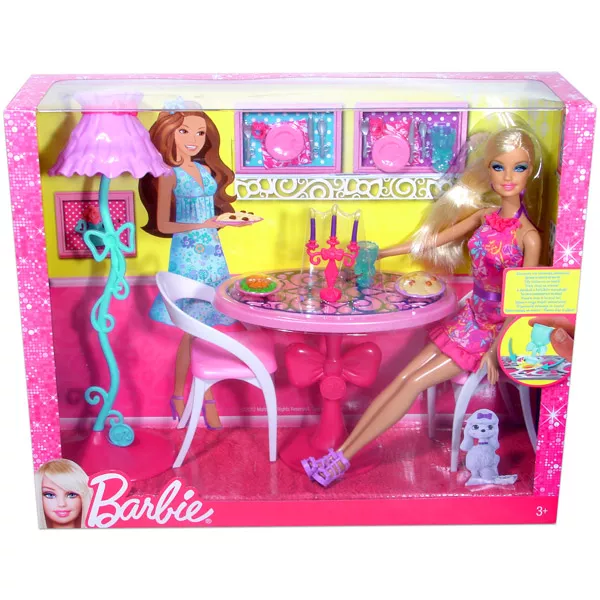 Barbie: Barbie bútorok - Barbie ebédlője babával