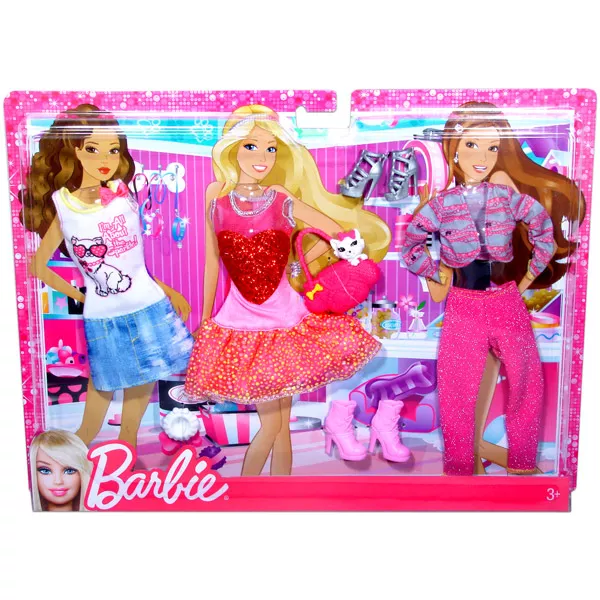Barbie: Fashionistas divatos ruhák - 3 db-os készlet 2