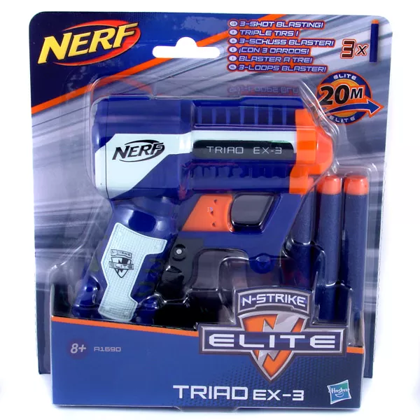 NERF N-Strike Elite: Triad EX-3 szivacslövő pisztoly