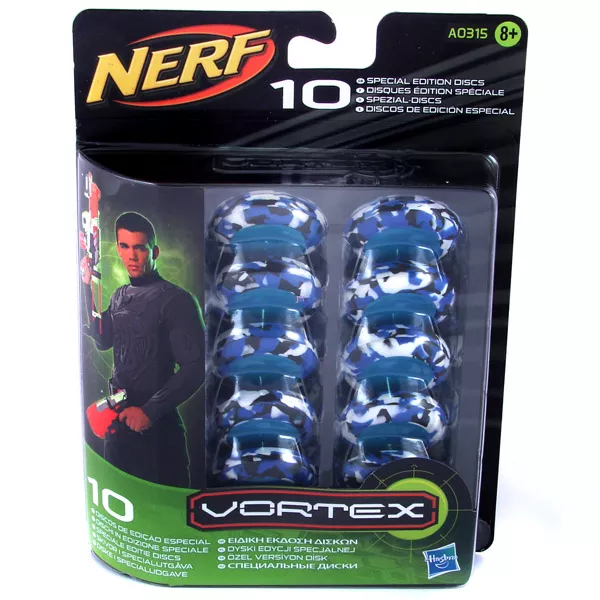 NERF Vortex - Kék 10 db-os korong utántöltő