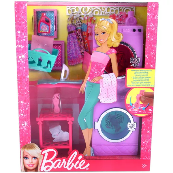 Barbie: Barbie bútorok - Barbie mosókonyhája mosógéppel