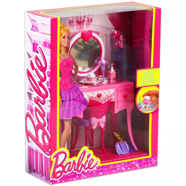 Barbie: Barbie bútorok - Barbie szobája öltözőasztallal