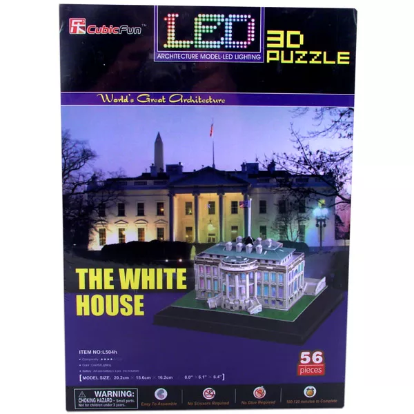 A Fehér ház 56 db-os világító 3D puzzle