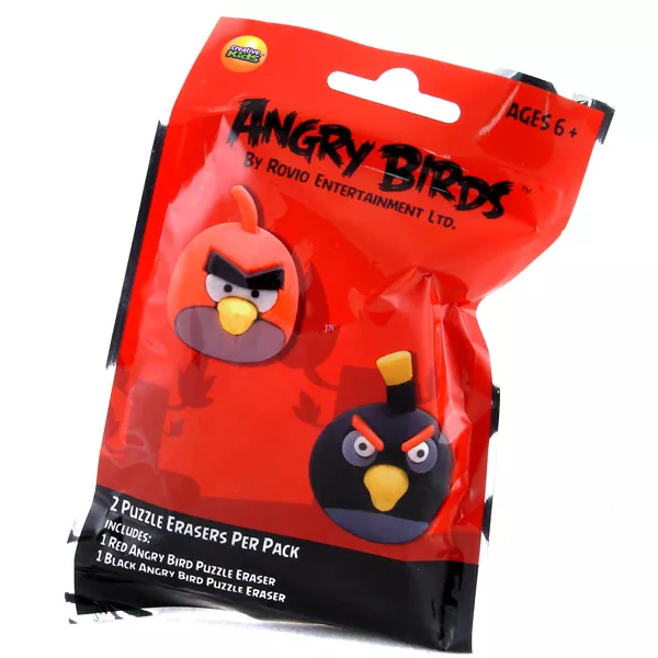 Angry Birds: piros és fekete madár radír
