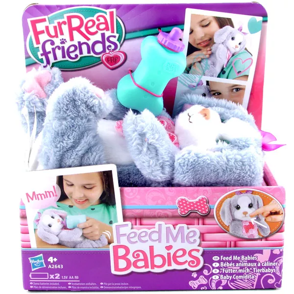 FurReal Friends - Feed Me Babies szürke újszülött kutya