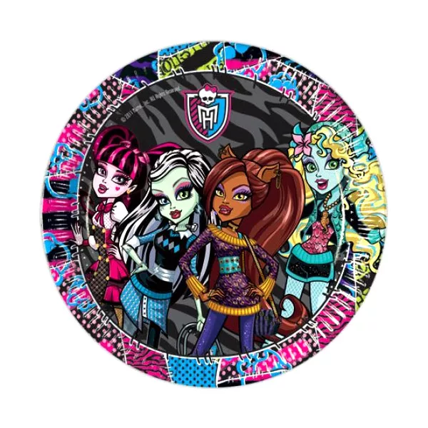 Monster High: 23 cm-es tányér - 10 db