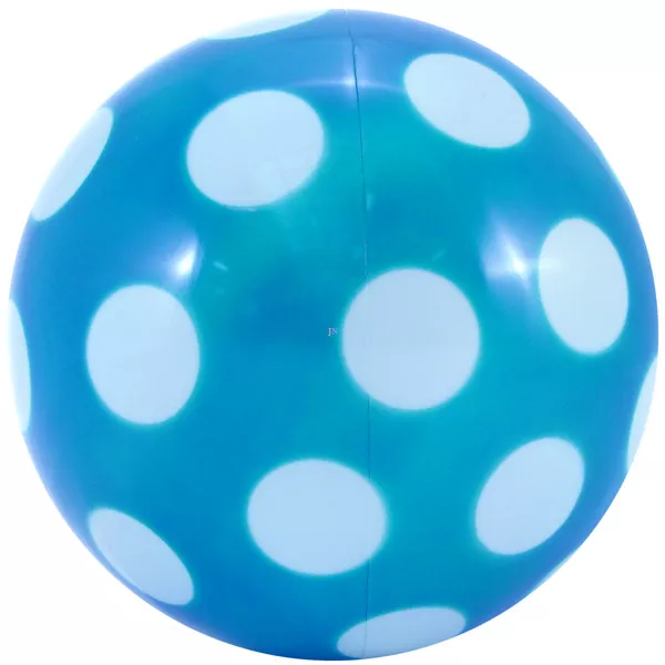 Kék pöttyös gumilabda - 11 cm