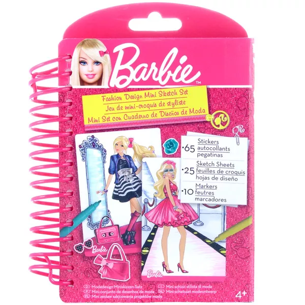 Barbie: Mini modni oblikovalec skic komplet
