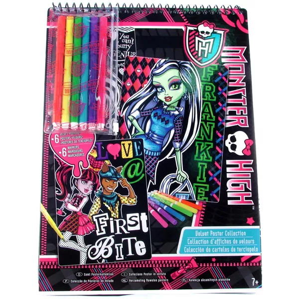 Monster High: Színezhető bársony poszter készítő