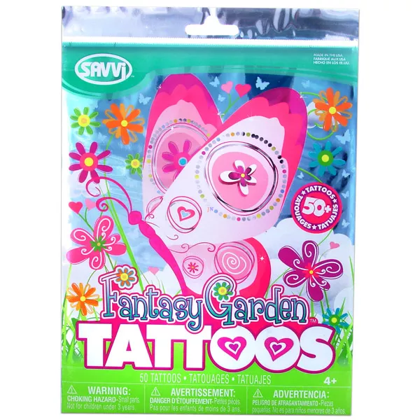 Tetoválás lányoknak 1. - csillámos virágos matricák