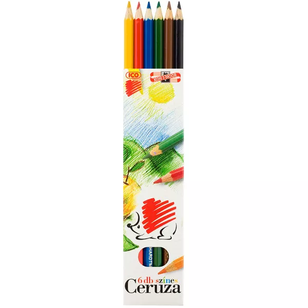 ICO Süni színes ceruza készlet - 6 db-os