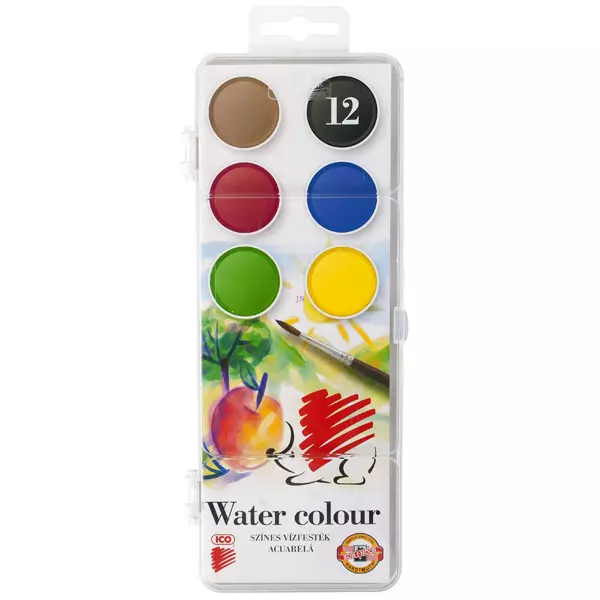 ICO Erizo: Juego de acuarelas grande, set de 12 colores