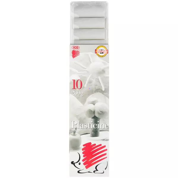 ICO Erizo: set de plastilina en color natural - 10 piezas.